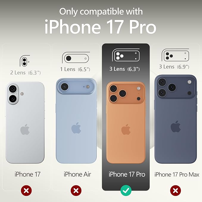 FireNova Magnetic for iPhone 17 Pro Case, Compatible with MagSafe, [Integrated Silicone Camera Control Button] [Camera Protection] Anti-Scratch Microfiber Lining Phone Case, 6.3", Stone