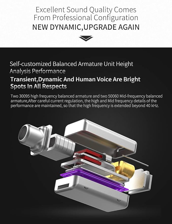 KZ ZS10 Pro 4BA+1DD in Ear Monitor Earphone 5 Driver HiFi Metal Earbuds Headphone Noise Cancelling IEM Earphone