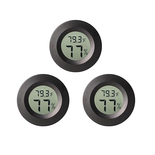 3pcs Mini Hygrometer Thermometer Indoor Outdoor Round Humidity Meter Fahrenheit Celsius Switchable Temperature Gauge Humidity Sensor Monitor for 3D Printer Reptile Jars