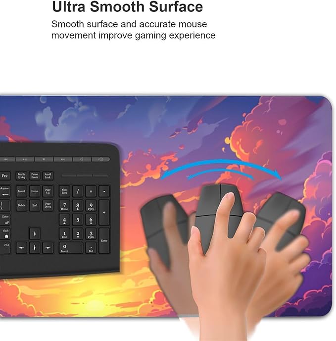 48 x 24 Inches Cute Desk Mat Kawaii Pink Purple Desk Pad Anime 3XL Large Mouse Pad Big Full Desk Gaming Mousepad Laptop Computer Keyboard Mouse MatDesk Decor Desk Accessories