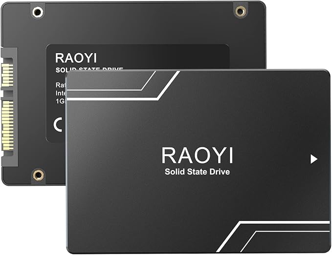 RAOYI 64GB Internal SSD SATA III 2.5” Solid State Drive 3D NAND Flash Advanced SSD Hard Drive Up to 300MB/s SATA 3 SSD Upgrade Performance for PC Laptop