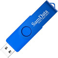 SamData 128GB USB Flash Drives 1 Pack 128GB Thumb Drives Memory Stick Jump Drive with LED Light for Storage and Backup (1 Pack Blue)