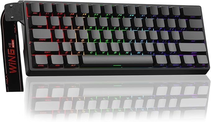 Aula WIN60 HE - 60% Mechanical Gaming Keyboard Wired, Magnetic Switch Hot Swappable, Adjustable Actuation Rapid Trigger Mode, 8000 Hz Polling Rate, RGB Small Keyboard 60 Percent Compact Design for PC