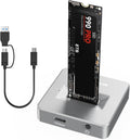 ACASIS NVME SSD Reader Adapter, Aluminium Alloy Housing Fast Heat Dissipation, NVME to USB Docking Station, M.2 SSD to USB Adapter 10Gbps, Support M.2 (M Key) NVMe SSD and (B+M Key) SATA-Based SSD