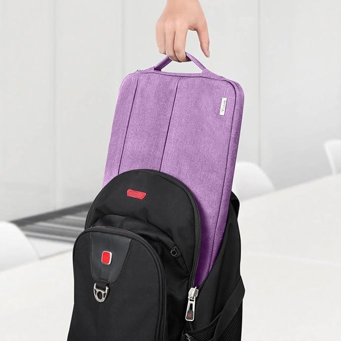 Voova Laptop Sleeve Carrying Case 13 13.6 Inch Compatible with MacBook Air 13 M1/M2/M3/M4, MacBook Pro 13/14, IPad Pro 13, Waterproof Slim Computer Cover Bag, Lavender