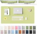 YSAGi Leather Desk Protector, Office Mat, Large Mouse Mat, Non-Slip PU Leather Blotter, Laptop Desk Pad, Waterproof Writing Pad for Office and Home (Peak Green, 47.2" x 23.6")
