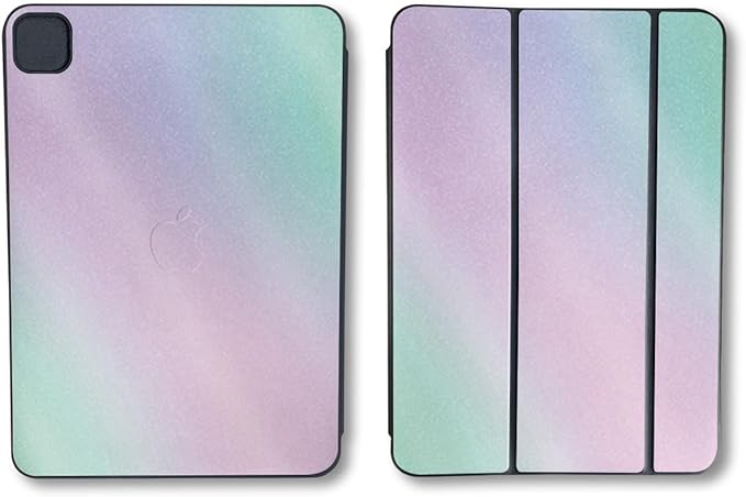 Glossy Glitter Skin Compatible with Apple Smart Folio for iPad Pro 11-inch (M4) 2024 - Cotton Candy - Premium 3M Vinyl Protective Wrap Decal Cover - Easy to Apply | Crafted in The USA by MightySkins