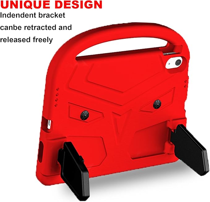 Dteck for iPad 10th Generation Case Kids 10.9 Inch 2022, Durable Lightweight Shockproof Protective Handle Stand EVA Foam Boys Girls Kids Proof Case for iPad 10th Generation 10.9 Inch 2022,Red