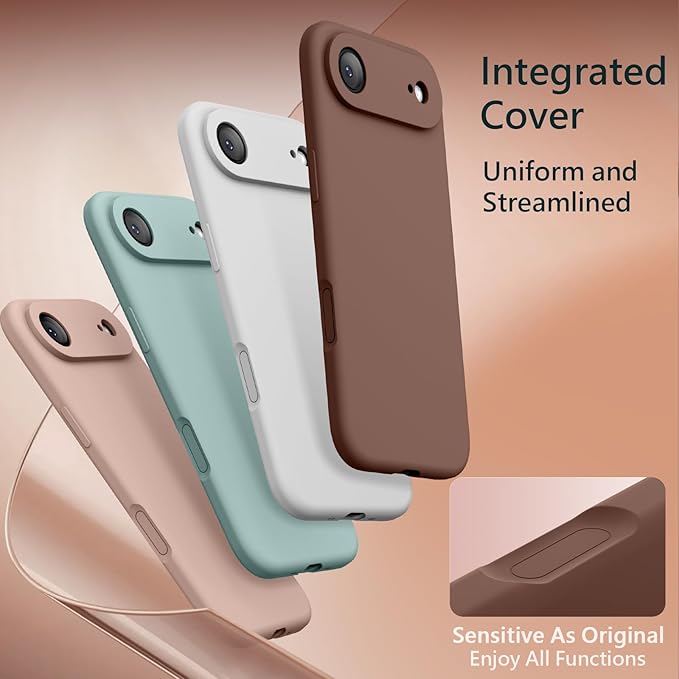 FireNova Magnetic for iPhone Air Case, Compatible with MagSafe, [Integrated Silicone Camera Control Button] [Camera Protection] Microfiber Lining Phone Case for iPhone 17 Air, 6.5", Light Brown