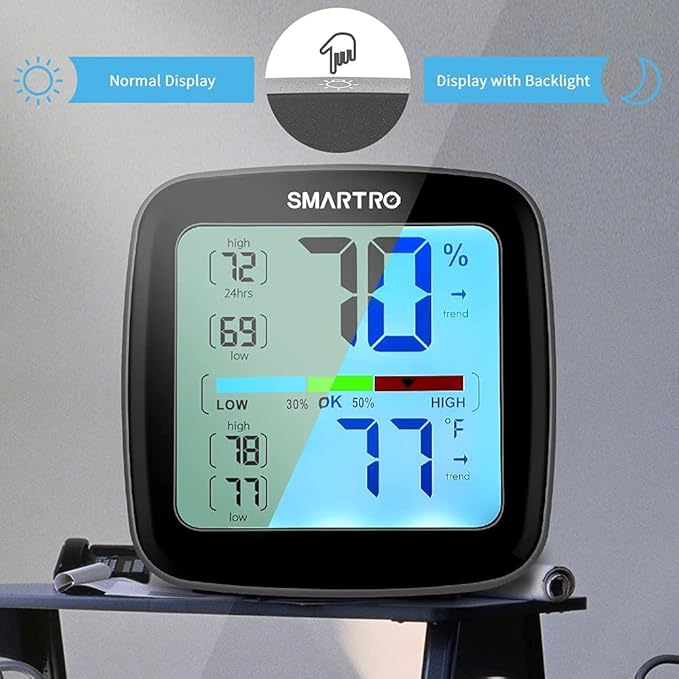 SMARTRO SC92 Professional Indoor Outdoor Thermometer Wireless and SC42 Professional Digital Hygrometer Indoor Thermometer Room Humidity Gauge Temperature and Humidity Meter & Pro Accuracy Calibration