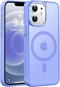 Newfuture Designed for iPhone 12 Case/iPhone 12 Pro Case with Magnetic [13 FT Military Drop Protection] [Compatible with Magsafe] Translucent Shockproof with Anti-Fingerprint Phone Case, Light Purple