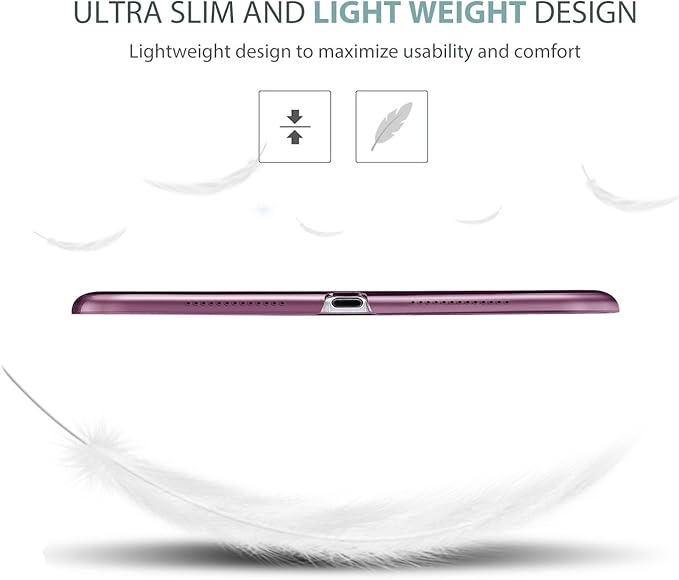 ProCase Smart Case for 10.5” iPad Air 3rd Generation 2019 / iPad Pro 2017, Slim Stand Cover with Translucent Frosted Back for iPad Air 3 -Purple