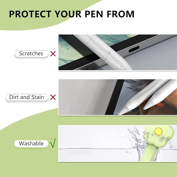 Silicone Case Compatible with Apple Pencil 2nd Generation, Pro - Cute Protective Cover Compatible with Apple Pen 2, Pencil Sleeve for ipad Pencil 2nd Gen, Shockproof Skin Accessories for iPad Pen