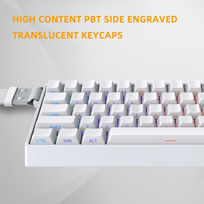 IROK MU68PRO Rapid Trigger Magnetic Switch Keyboard, Aluminum CNC Frame 65% TKL Hot Swapped RGB Programmable Wired Gaming Keyboard for Win/Mac Gamer-White