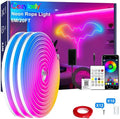 Cozylady RGB Neon LED Rope Lights, Waterproof Bluetooth APP Remote Control Music Sync Strip Lights, 24V Flexible DIY Silicone Light for Bedroom Home Indoor Outdoor Decor (6M/20Ft)