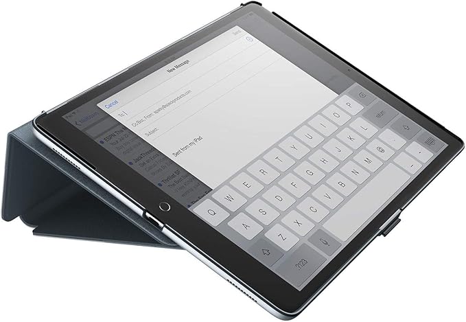 Speck Products Compatible Case for Apple 12.9-inch iPad Pro Case (2015 and 2017 Models), BalanceFolio with Magnets, Stormy Grey/Charcoal (90915-5999)