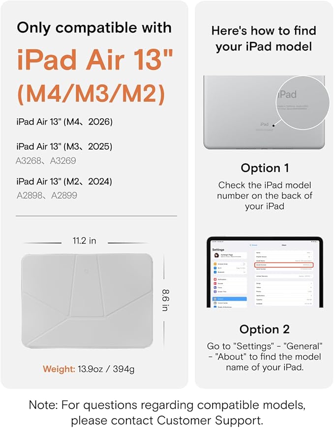 MOFT Dynamic Folio Case for iPad Air 13"(M4 2026/M3 2025/M2 2024)-[Reinforced Corner Protection] Stable Slim Magnetic Stand with 20+ Viewing Angles, Premium MOVAS Leather,Jet Black