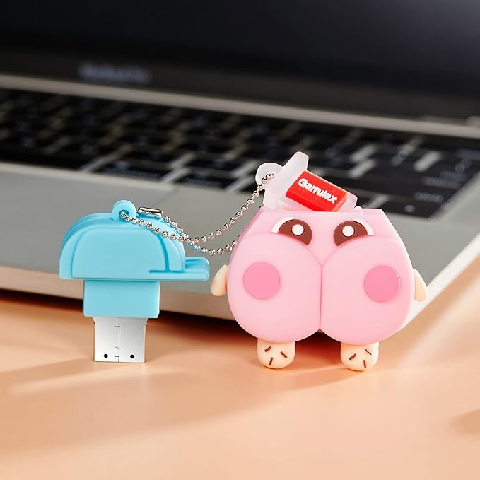 USB Flash Drives,Waterproof Silicone USB2.0 High Speed Thumb Memory Stick Pen Date Storage Pendrive U Disk (64GB,Cute Butt)