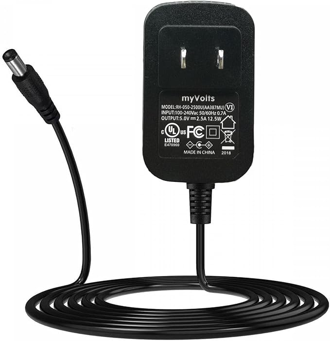 MyVolts 5V Power Supply Adaptor Compatible with LaCie Rugged 8TB RAID Shuttle External Hard Drive - US Plug - with Extension and Inline Switch
