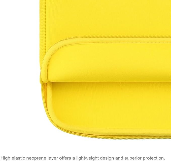 Arvok 13 13.3 14 Inch Laptop Sleeve Case for MacBook Pro 14 2021/Water-Resistant Notebook Chromebook Computer Pocket Briefcase Carrying Bag Pouch Skin Cover for HP/Dell/Lenovo/Asus/Acer, Yellow