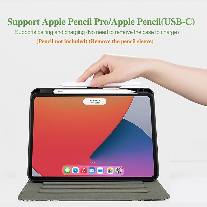 Vimorco for iPad Pro 13 Inch Case M5/M4 2025/2024 Black Notebook, for iPad 13 Pro Case Pencil Holder/Hand Strap/Pocket/Screen Protection Band, for iPad Pro 13 Cases Cover