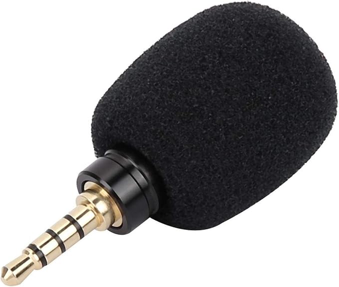 KIKYO Mini Microphone, Condenser Microphone Omnidirectional High Sensitive for Mobile Smart Phone (Four Pole)(3.5 Quadrupole monophonic in-line)