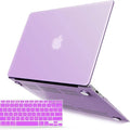 IBENZER Compatible with MacBook Air 11 Inch Case Model A1370 A1465, Soft Touch Plastic Hard Shell Case Bundle with Keyboard Cover for Mac Air 11, Purple, A11PU+1 A