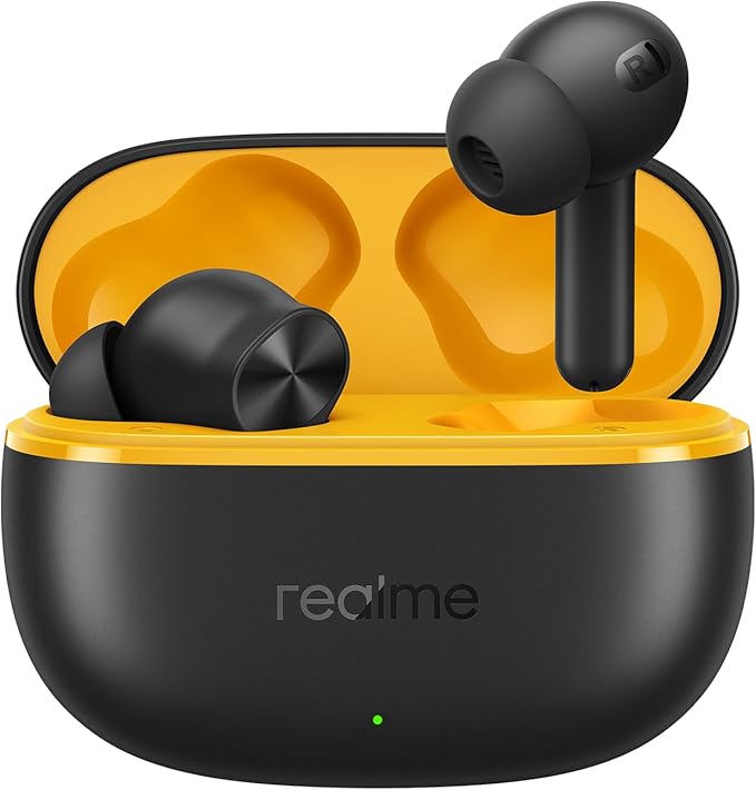 realme Buds T200 Lite Bluetooth in Ear Earbuds,4 Mic, AI ENC for Calls,48 Hours Total Playback with Fast Charging and Ultra Low Latency Gaming TWS, Google Fast Pair, with mic - (Black)