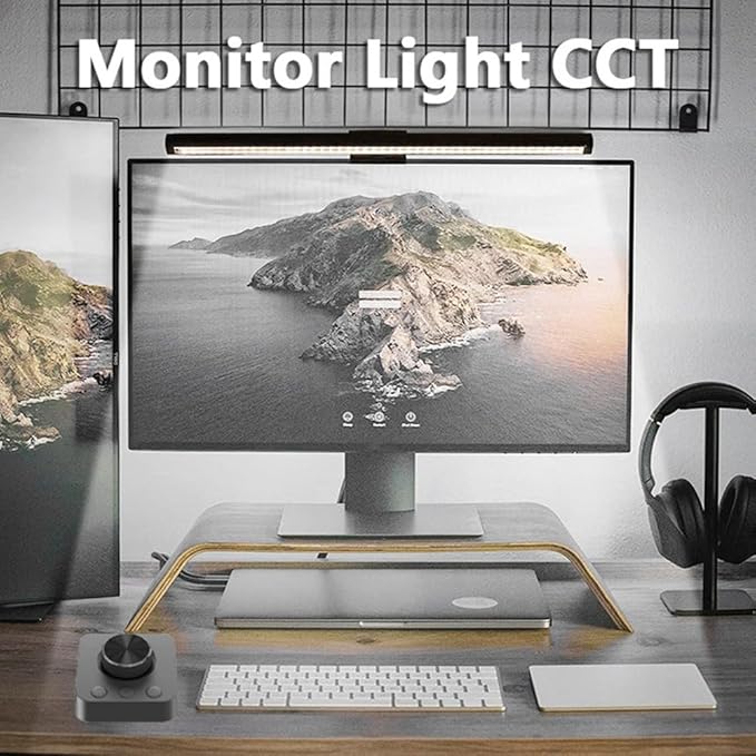 Metal Knob Remote Eye-Care Screen Light Bar LED Task Lamp USB Magnetic Light Table Computer Monitor Desk Lamp
