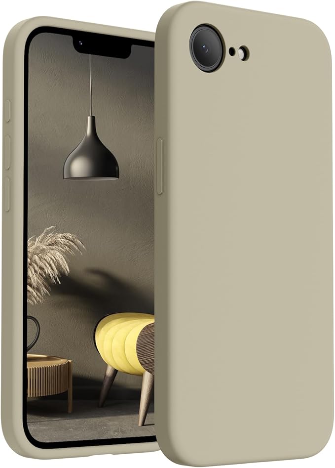 FireNova Magnetic for iPhone 17e Case/iPhone 16e Case, Compatible with MagSafe, [Silicone Camera Protection] Microfiber Lining Phone Case, 6.1", Khaki