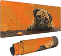 Mouse Pad Gaming - Large Mouse Pad for Desk with Waterproof Surface & Durable Design Desk Mat for Desktop & Office Accessories (Pensive Pug)
