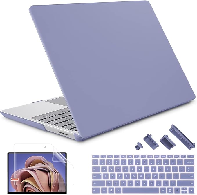 Case for 13.5" Microsoft Surface Laptop 5/4/3 with Metal Palm Rest ONLY 2019-2022 Release Models:1868/1951, Plastic Hard Shell Case with Keyboard Cover & Screen Protector, Lavender Gray
