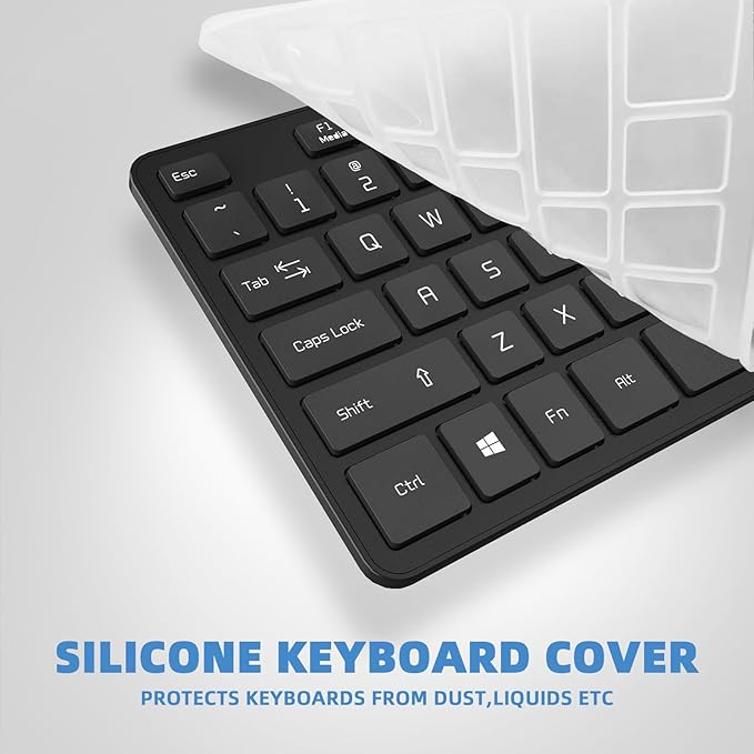 USB Wired Keyboard for Window,Comfortable Quiet Chocolate Keys, Durable Ultra-Slim Wired Computer Keyboard(QWERTY) for PC, Windows 11/10/8/7/XP/Vista KB1430