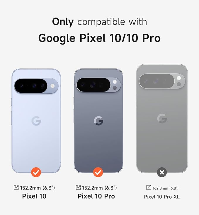SURITCH for Google Pixel 10/10 Pro Phone Case, Compatible with MagSafe, Protective Cover with Camera Cover & Adjustable Metal Kickstand for Pixel 10/10 Pro 2025 -Dark Blue