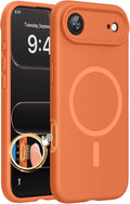 Miracase Magnetic for iPhone Air Case, Compatible with MagSafe, Integrated Silicone Camera Control Cover,Shockproof Drop Protection Phone Case for 17 Air,Orange
