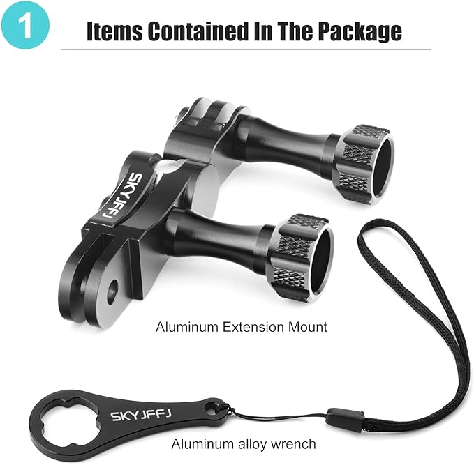 Aluminum Ball gopro Handlebar Mount, 360 Rotation and Lock Any Direction, Shock-Resistant, Compatible with Gopro Hero 13 12 11 10 9 8 DJI Osmo Insta360 AKASO and Other Action Camera