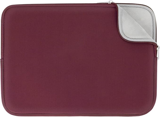 RAINYEAR Laptop Sleeve Case Compatible with 13.3 Inch Notebook Computer Tablet Chromebook 14" MacBook Pro/Max M1 M2 M3 M4 M5 Soft Cover Protective Case Zipper Carrying Bag (Red, Upgraded Version)