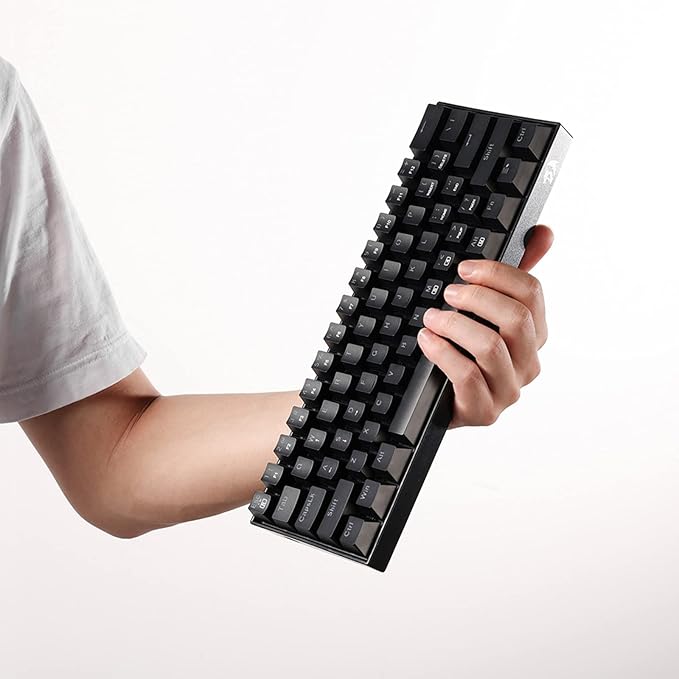 Redragon K630 Dragonborn 60% Wired RGB Gaming Keyboard, 61 Keys Compact Mechanical Keyboard with Tactile Blue Switch, Pro Driver Support, Black