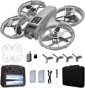 Drone With HD Camera 4.5inch Screen Controller, Under 250g Mini RC Quadcopter Headless Mode One-Key Takeoff/Landing Optical Flow Positioning M23 Drones with 2 Batteries for Adult Beginners (Grey)