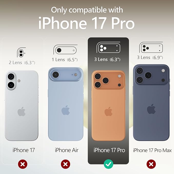 FireNova Magnetic for iPhone 17 Pro Case, Compatible with MagSafe, [Integrated Silicone Camera Control Button] [Camera Protection] Anti-Scratch Microfiber Lining Phone Case, 6.3", Khaki