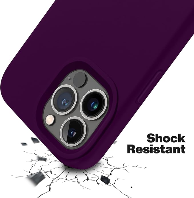 OTOFLY Compatible with iPhone 13 Pro Case,Liquid Silicone Slim Protective Shockproof Phone Case Cover with Anti-Scratch Microfiber Lining, 6.1 inch (Purple)