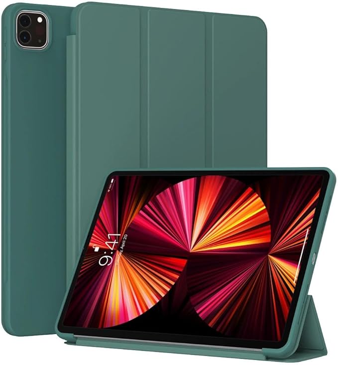Case for iPad Pro 11 Inch 4th Generation 2022 / 3rd Gen 2021/ 2nd Gen 2020, Slim, Lightweight & Durable Trifold Stand Protective Cover, Support Auto Wake/Sleep, Green