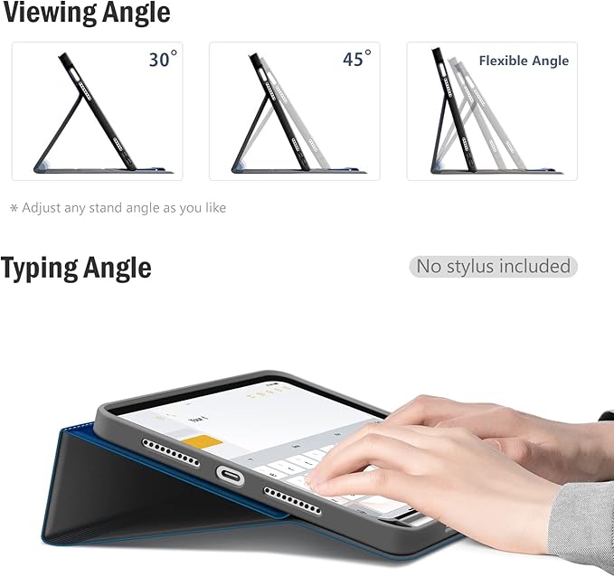 Antbox Case for iPad mini 7 A17 Pro, iPad mini 7th/6th Generation Case (2024/2021) with Pencil Holder Vegan Leather Smart Cover with Auto Sleep/Wake Stand Function