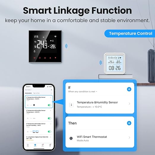 WiFi Temperature and Humidity Sensor: Wireless Digital Hygrometer Indoor Thermometer with App Alerts & Backlight Display, Smart Temperature Humidity Monitor Compatible with Alexa