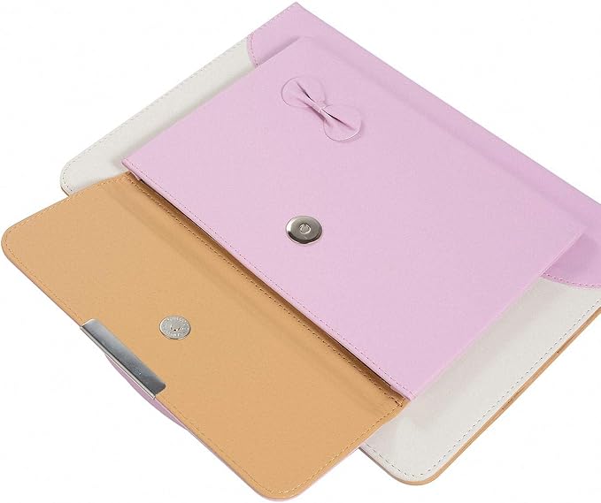Handbag Case for iPad A16 11" 11th/10th Generation (2025/2022), Techcircle Cute Bowknot Pocket [Magnetic Closure] Wallet Folio Stand Double Handle PU Leather Carrying Case, Auto Sleep/Wake, Pink