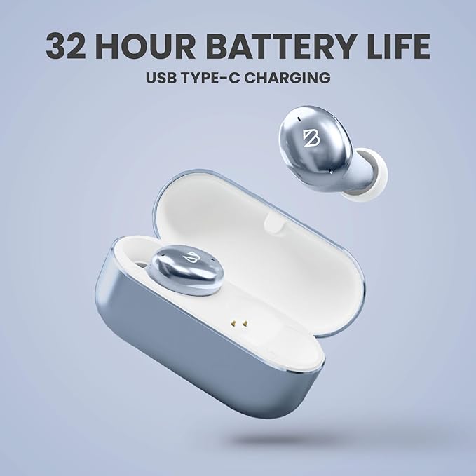 Back Bay Audio Tempo 30 Wireless Earbuds for Small Ears - Award-Winning Sound, Sweatproof Bluetooth Earbuds, Tech Fitness Gifts for Men, Comfortable Bluetooth Ear Buds for Women - Ice Blue