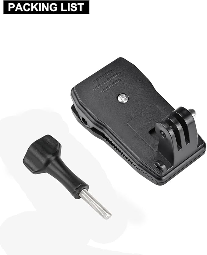 Anti-Slide 360° Rotary Action Cam Sports Camera Quick Clip Backpack Strap Mount Clamp Holder for GoPro DJI OSMO Travel Vlogging