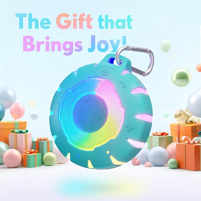 HEYSONG Waterproof Shower Bluetooth Speaker, Durable & Portable with Clear Sound, Ideal for Shower, Pool, Beach & Kayaking – Great Gift for Girls, Women & Men