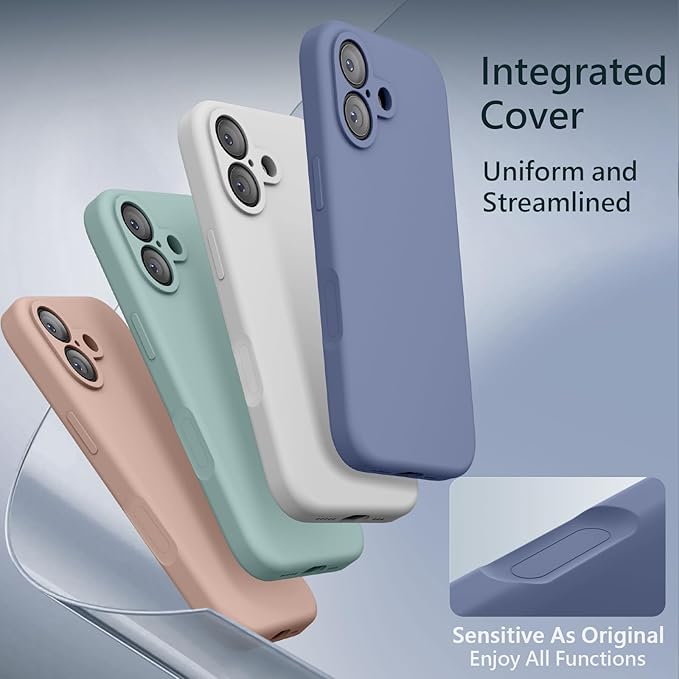FireNova Magnetic for iPhone 17 Case, Compatible with MagSafe, [Integrated Silicone Camera Control Button] [Camera Protection] Anti-Scratch Microfiber Lining Phone Case, 6.3", Lavender Gray