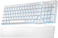 RK ROYAL KLUDGE RK96 90% 96 Keys BT5.0/2.4G/USB-C Hot Swappable Mechanical Keyboard, Wireless Mechanical Keyboard with Magnetic Wrist Rest, Blue Backlight (Blue Switch)